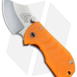 A.R.S. Flip Shank Folder Translucent Orange G-10 Knife (2" Stonewash)