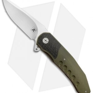 A2 Andre Thorburn/Van Heerden A3 Flipper Knife Olive G-10/CF (3.75" Satin)