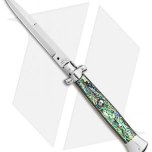 AGA Campolin 15" Automatic Italian Stiletto Abalone (6.6" Satin)