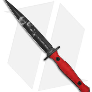 Acta Non Verba Knives Anthropoid Fixed Blade Knife Red G-10 (7.5" DLC) M500