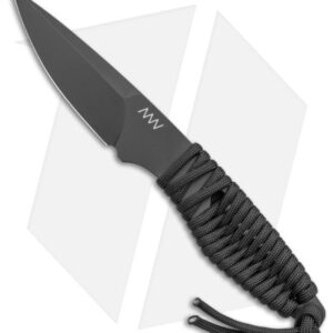 Acta Non Verba P100 Fixed Blade Knife Blk Paracord/Blk Kydex (3" Blk Cerakote)