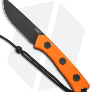 Acta Non Verba P200 Fixed Blade Knife Orange G-10 (3.94" Black DLC) ANVP200-018
