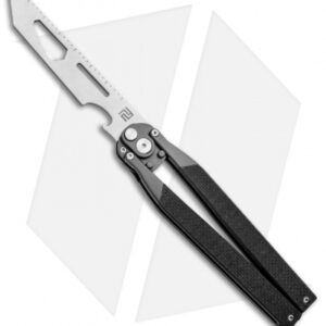 Artisan Cutlery Kinetic-Tool Automatic Butterfly Tool Flat Black G-10 (4" Satin)