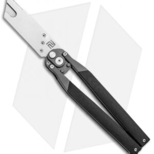 Artisan Cutlery Kinetic-Tool Automatic Butterfly Tool Round Black G-10 (2.8" SW)