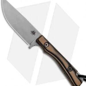 Attleboro Knives Caribou Mountain Skinner Fixed Blade Knife Tan G-10 (4.25" SW)