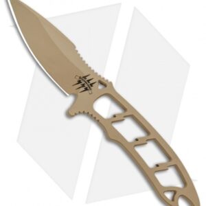 Attleboro Knives Dau Tranh Neck Knife Coyote Tan w/ Tan Kydex Sheath (2.5" Tan)