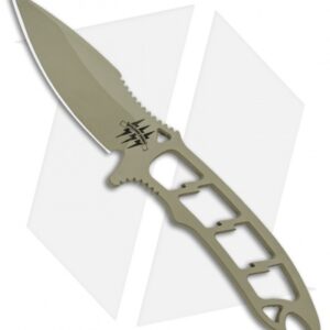 Attleboro Knives Dau Tranh Neck Knife OD Green w/ Tan Kydex Sheath (2.5" OD)