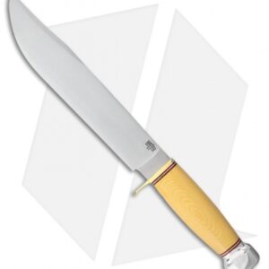 Bark River 1909 Michigan Bowie Fixed Blade Antique Ivory w/ Swedge (10" Satin)