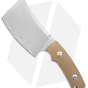 B'yond EDC Kleavr Fixed Blade Knife Tan G-10 (4.5" Stonewash)