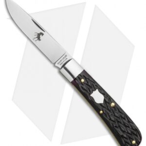 GEC Mustang #74 Pocket Knife Black Plum Jigged Bone (3.00" Satin)