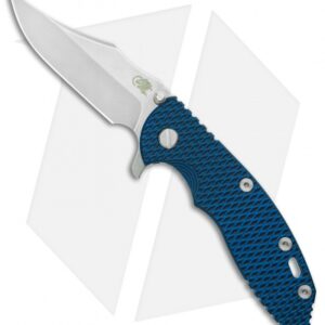 Hinderer Knives XM-18 3.5 Bowie Frame Lock Knife Blue/Black (Stonewash)