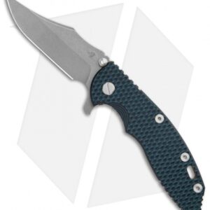 Hinderer Knives XM-18 3.5 Bowie Frame Lock Knife Black/Green G-10 (Working)