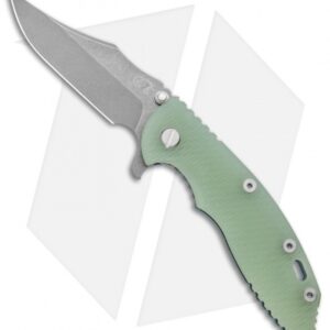 Hinderer Knives XM-18 3.5 Bowie Frame Lock Knife Translucent Battle Blue (WF)