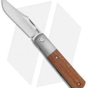 Pena Knives X-Series Barlow Front Flipper Knife - Natural Micarta