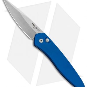Pro-Tech Newport Automatic Knife Blue (3" Stonewash) 3405-Blue