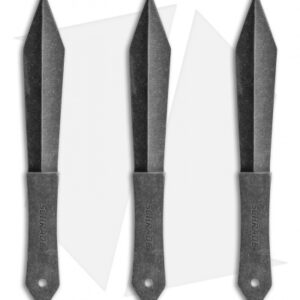 Schrade 3 Piece 10" Throwing Knife Set w/ Nylon Sheath (Black Stonewash) SCTK3CP