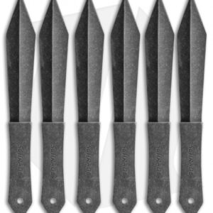 Schrade 6 Piece Throwing Knife Set w/ Nylon Sheath (Black Stonewash)