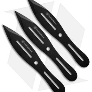 Smith & Wesson Bullseye 8" Throwing Knife Set Black (3 Knives) SWTK8BCP
