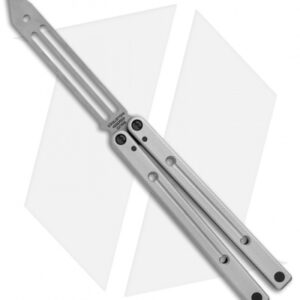 Squid Industries Squidtrainer V3.5 Butterfly Balisong Trainer Silver (4.5" SW)