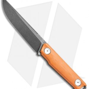 Stedemon Knife Co. Uncle One UB02 Fixed Blade Knife Orange G-10 (5" Black SW)