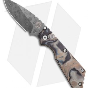 Strider + Pro-Tech Custom SnG Automatic Knife Camo G-10 (3.5" Damascus)