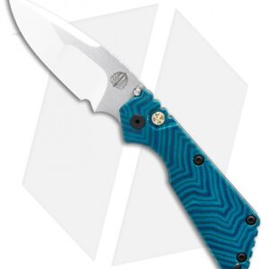 Strider + Pro-Tech Custom SnG Automatic Unique Micarta Blue Coral (3.5" Mirror)