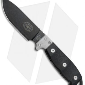 Utica Cutlery UTKS-4 Survival Series Fixed Blade Black Micarta (4.5" Black)