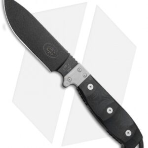 Utica Cutlery UTKS-5 Survival Series Fixed Blade Black Micarta (5.1" Black)