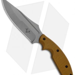 V Nives Frontier Survivor Fixed Blade Knife Coyote Snow G-10 (5.1" Bead Blast)