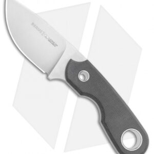 Viper Knives Berus Fixed Blade Knife Drop Point Black Micarta (2.6" Satin)