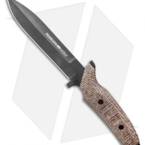 Viper Knives Fearless Fixed Blade Knife Natural Micarta (6" Black)