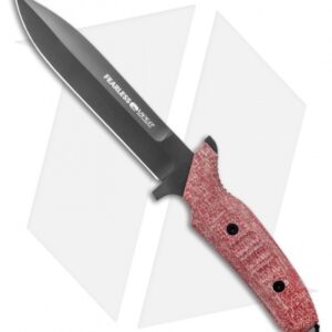 Viper Knives Fearless Fixed Blade Knife Red Micarta (6" Black)