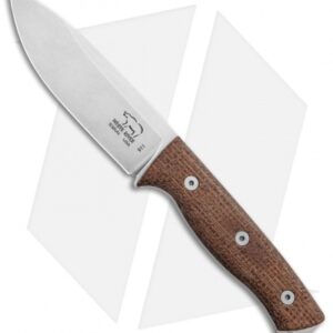 White River Ursus 45 Fixed Blade Knife Natural Burlap Micarta (4.5" Stonewash)