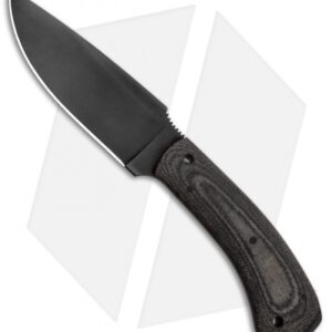 Winkler Knives Woodsman Fixed Blade Knife Black Canvas Laminate (4.25" Caswell)