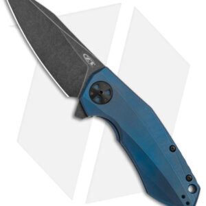 Zero Tolerance 0456 Flipper Knife Blue Titanium (3.25" Black Stonewash)