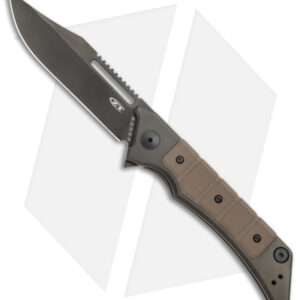 Zero Tolerance Tim Galyean Frame Lock Knife Brown G-10/Ti (3.5" Black) 0223