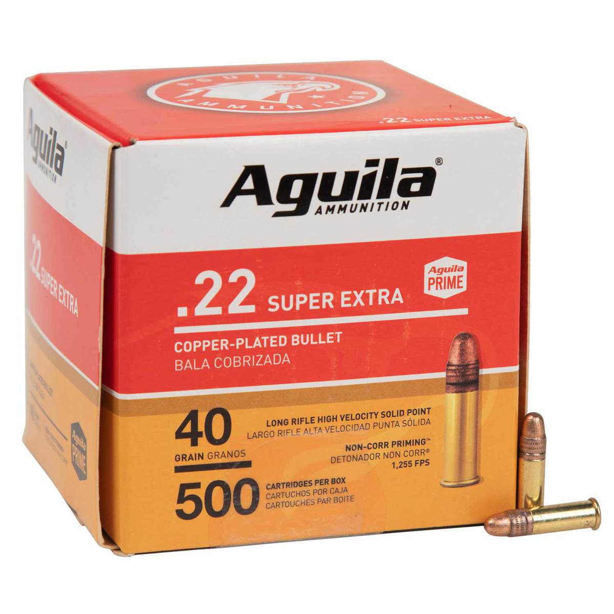Aguila 22 Long Rifle 40gr Copper-Plated Solid Point Rimfire Ammo - 500 Rounds