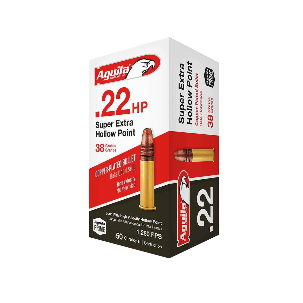 Aguila Super Extra 22 Long Rifle 38gr HP Rimfire Ammo - 50 Rounds