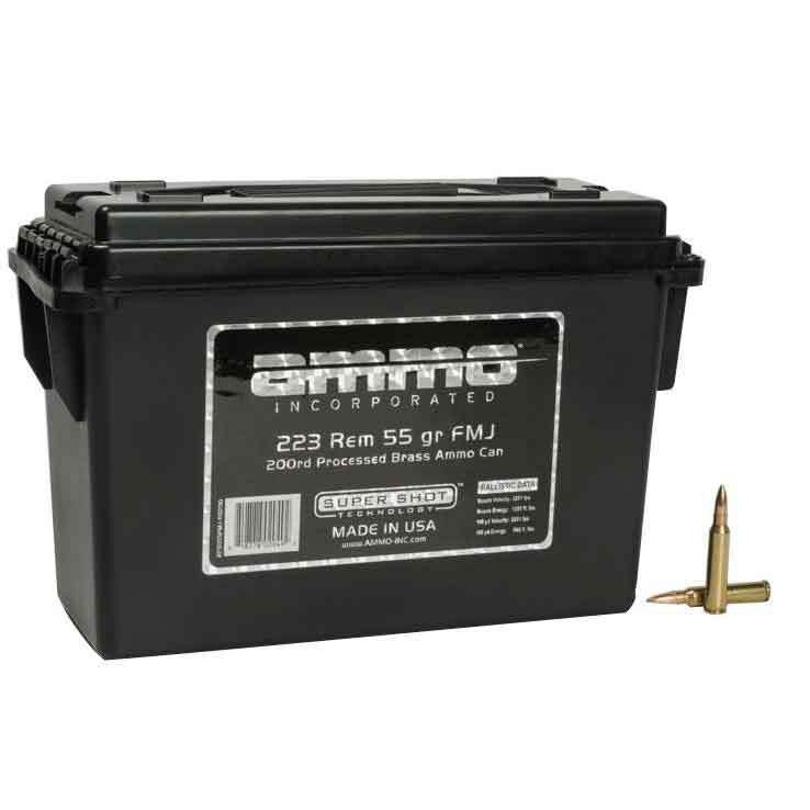 Ammo Inc 223 Remington 55gr FMJ Rifle Ammo - 200 Rounds
