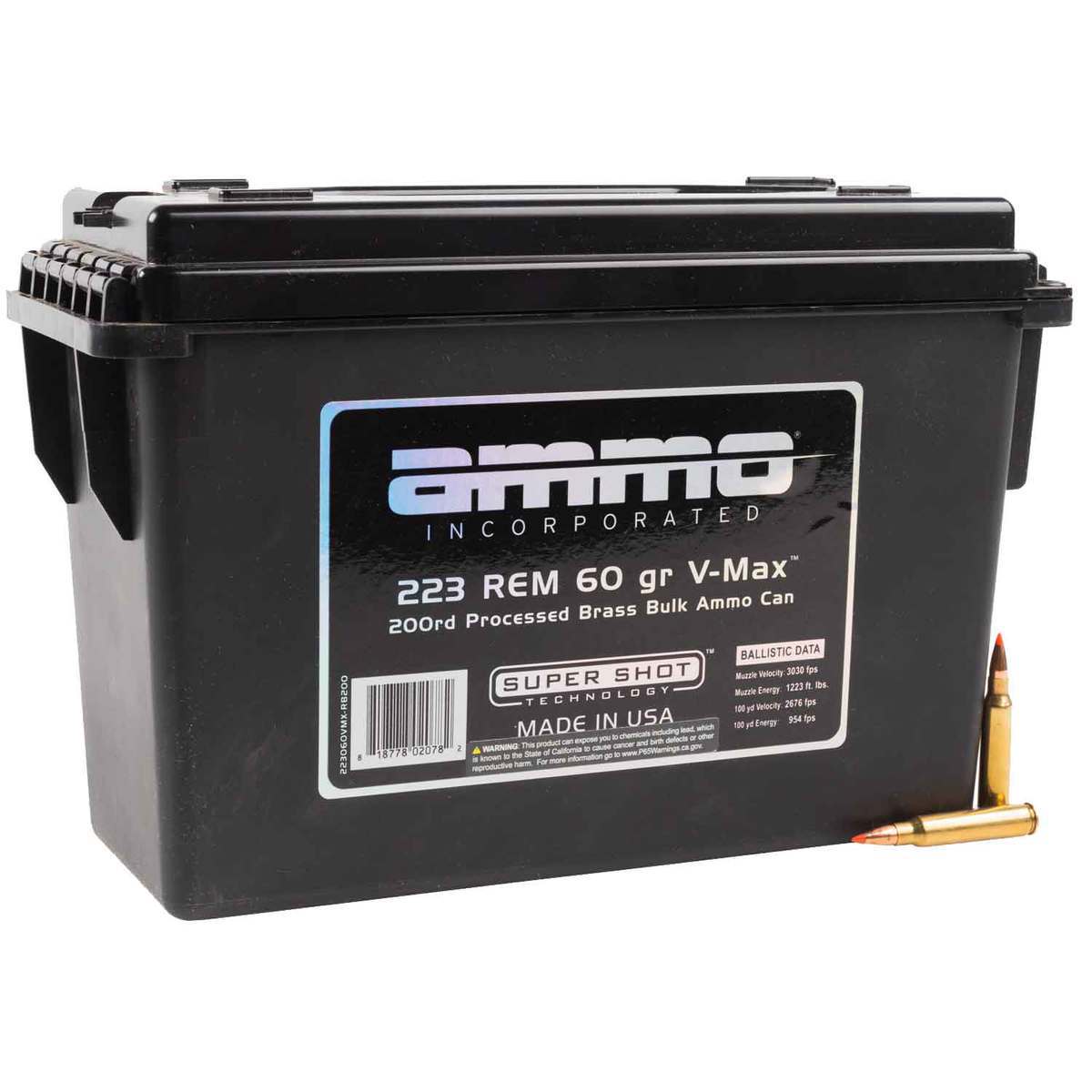 Ammo Inc 223 Remington 55gr V Max Rifle Ammo - 200 Rounds
