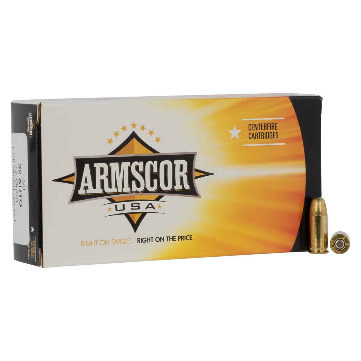 Armscor 32 Auto  72gr FMJ Handgun Ammo - 50 Rounds