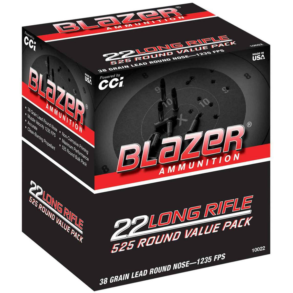 Blazer 22 Long Rifle 38gr HP Rimfire Ammo - 525 Rounds