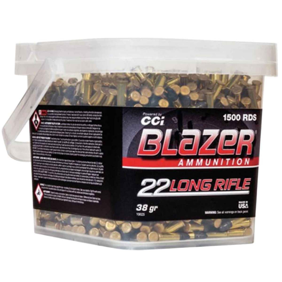 Blazer 22 Long Rifle 38gr LRN Rimfire Ammo - 1500 Rounds