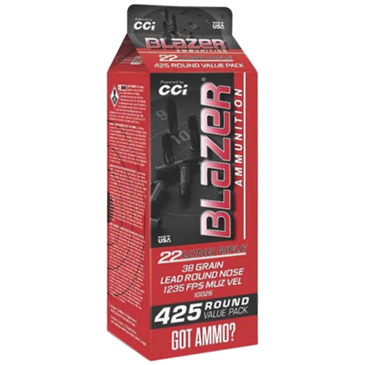 Blazer 22 Long Rifle 38gr LRN Rimfire Ammo - 425 Rounds