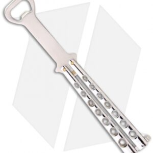 The "Bottle-Fly" Butterfly Knife Bottle Opener (Silver)