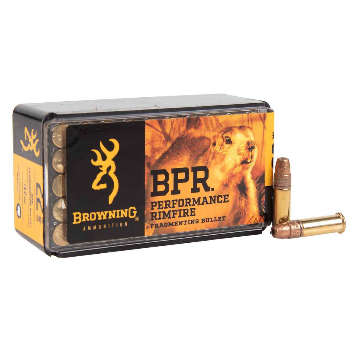Browning BPR 22 Long Rifle 37gr Fragmenting Rimfire Ammo - 50 Rounds