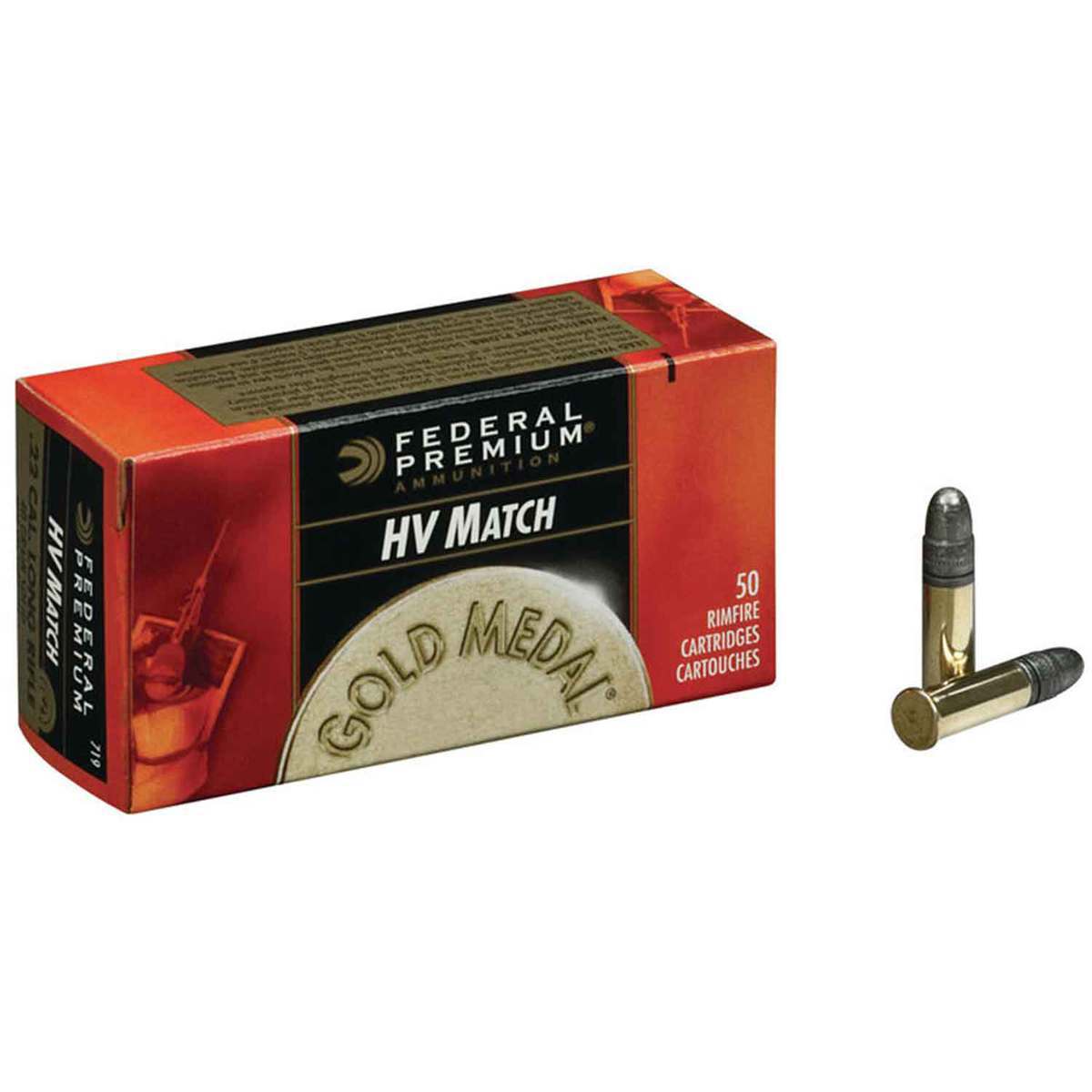 Federal Gold Medal 22 Long Rifle 40gr LRN Rifle Ammo - 50 Rounds