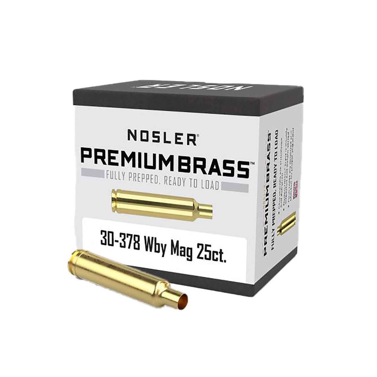 Nosler 30-378 Weatherby Magnum Rifle Reloading Brass - 25 Count