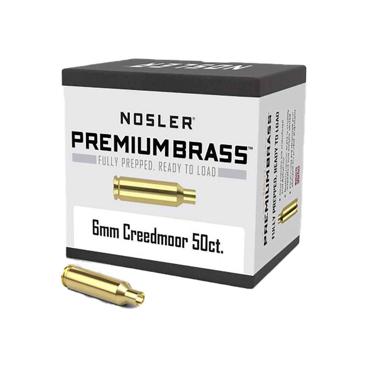 Nosler 6mm Creedmoor Rifle Reloading Brass - 50 Count