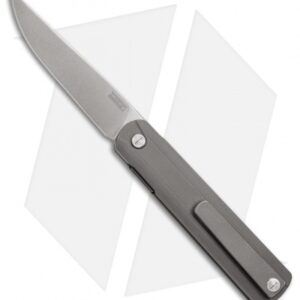 Zieba Knives G1 Liner Lock Knife BB Titanium (3.5" Stonewash)
